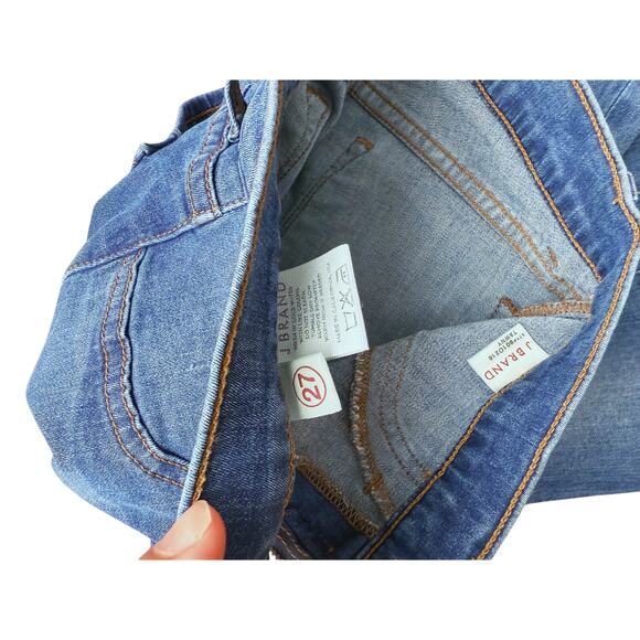 J BRAND Tawny Mid Rise Skinny Jeans Dark Wash Blue 27 Classic Stretch Denim Fall - Picture 4 of 6